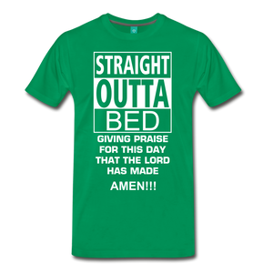 STRAIGHT OUTTA BED - kelly green