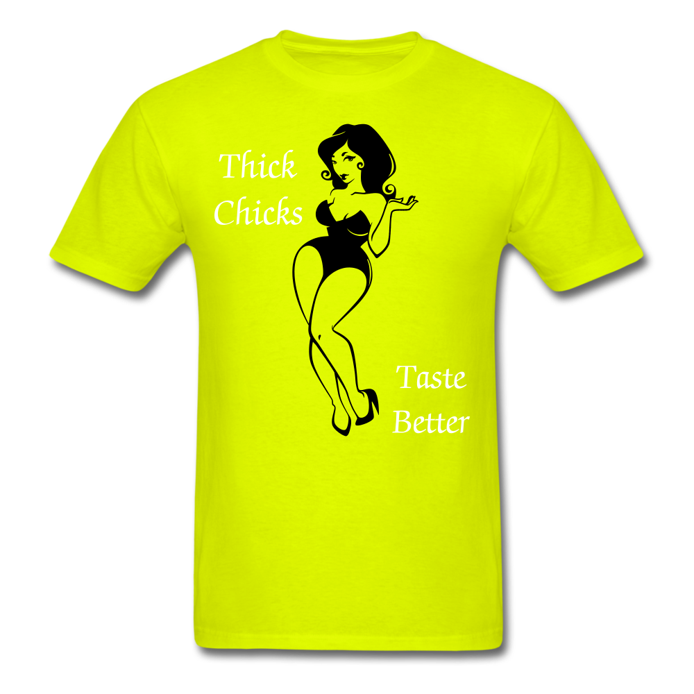 Thick Chicks Tee - safety green