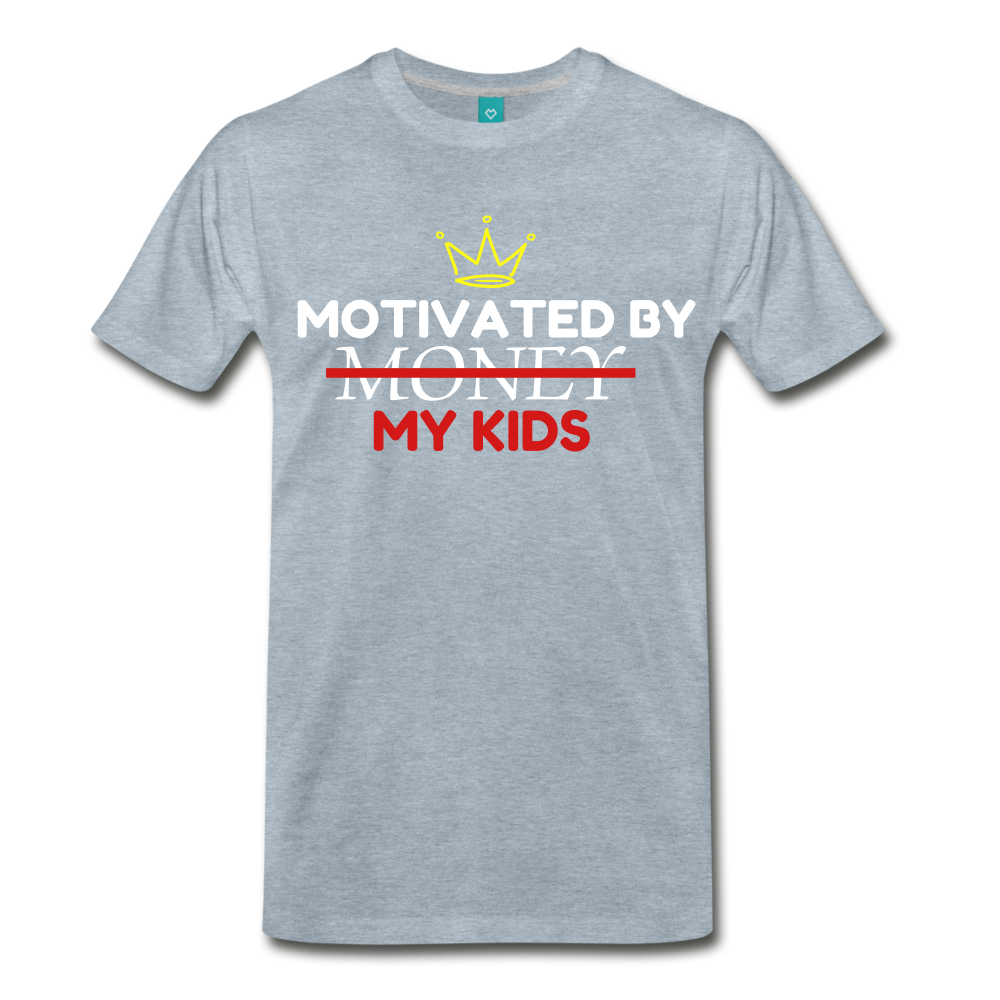 Motivated By my Kids - heather ice blue