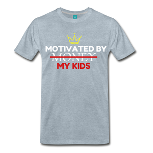 Motivated By my Kids - heather ice blue