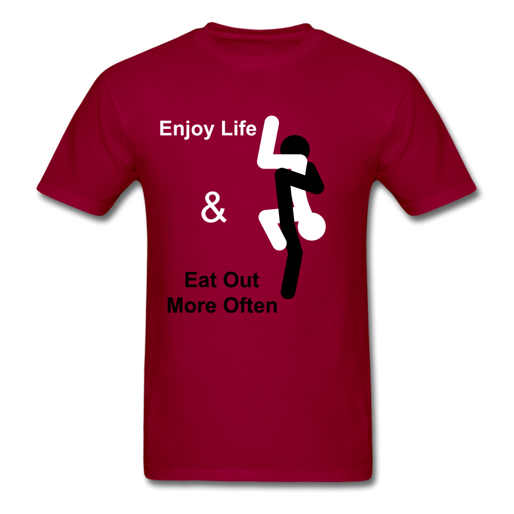 Eat Out Tee - dark red