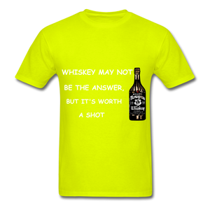 Whiskey Tee - safety green