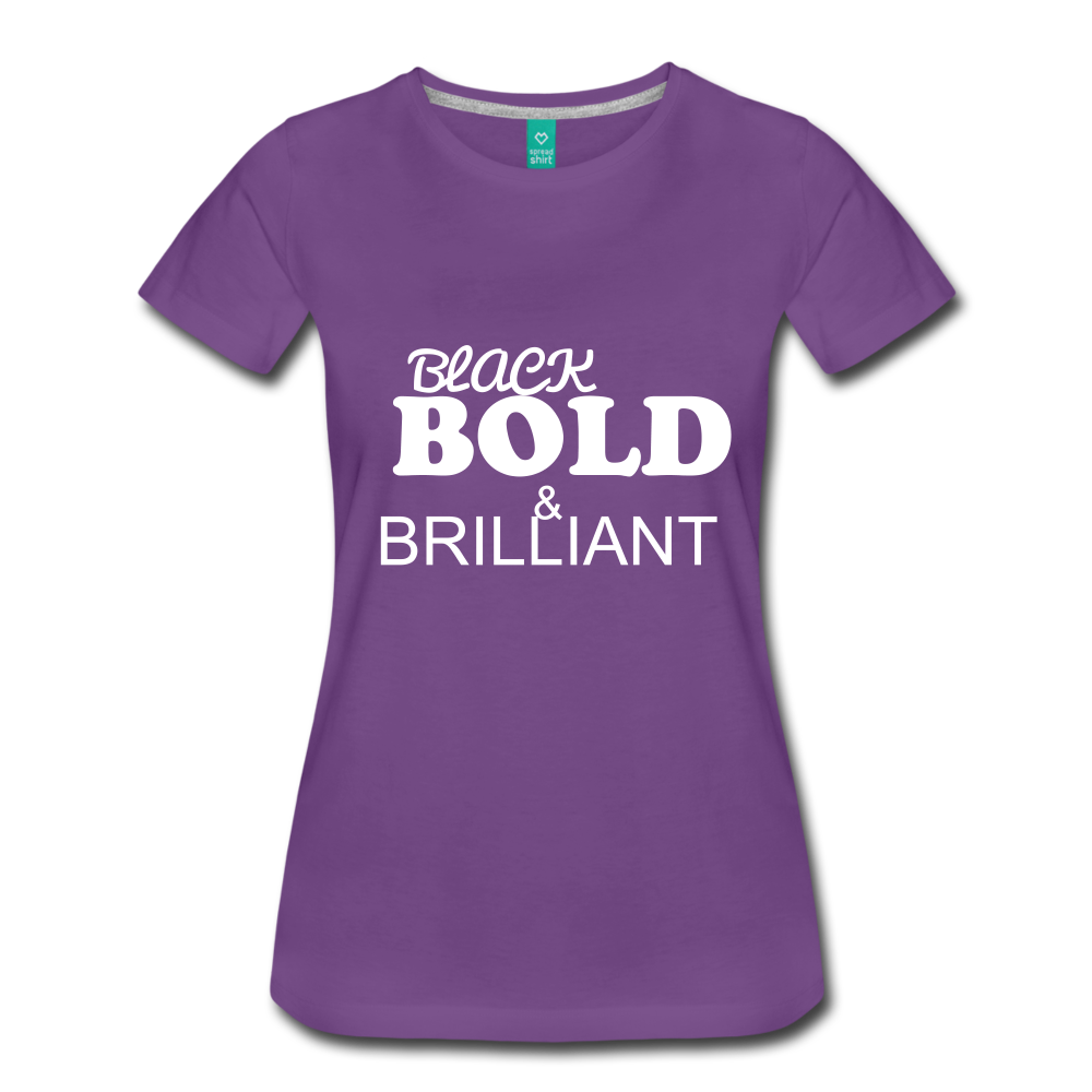 Black Bold Brilliant Tee - purple