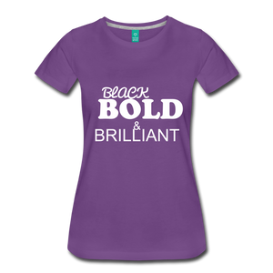 Black Bold Brilliant Tee - purple