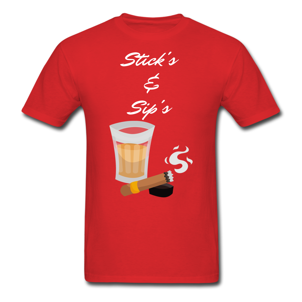 Sticks & Sip's Tee - red