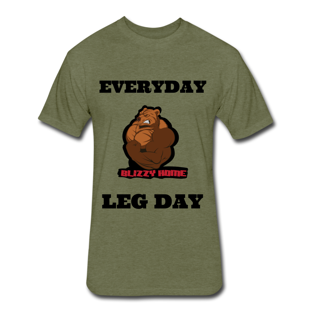 Everyday Leg Day Tee - heather military green
