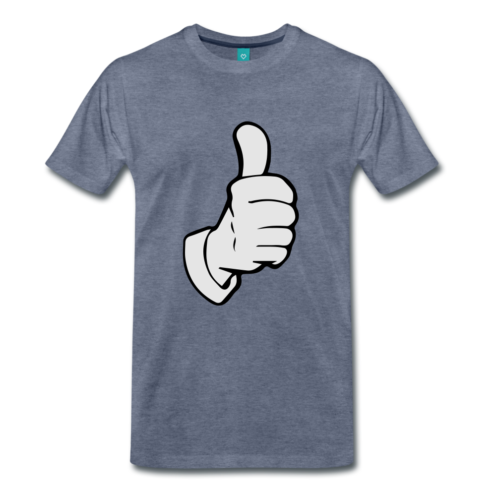 Thumbs up - heather blue
