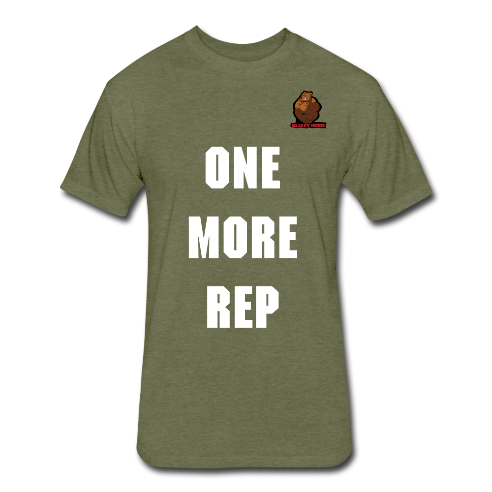 One More Rep Tee - heather military green