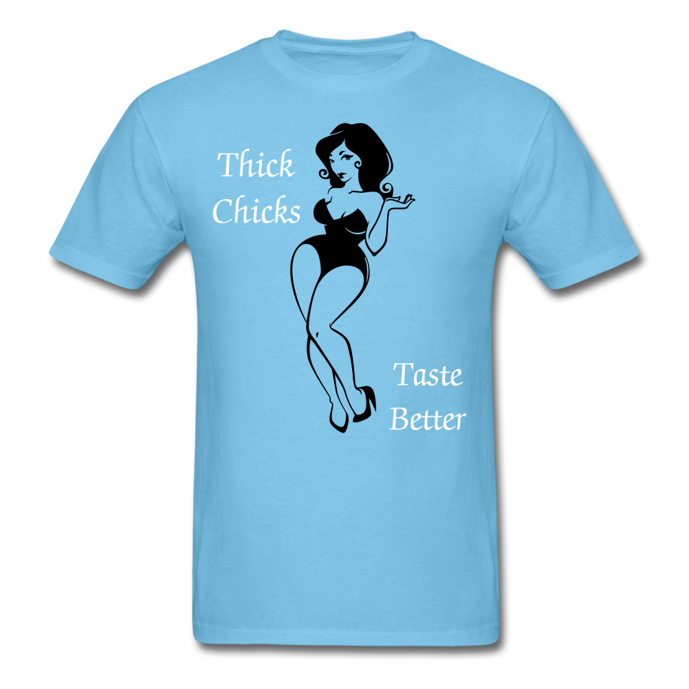 Thick Chicks Tee - aquatic blue