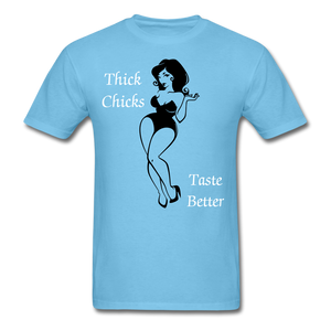 Thick Chicks Tee - aquatic blue