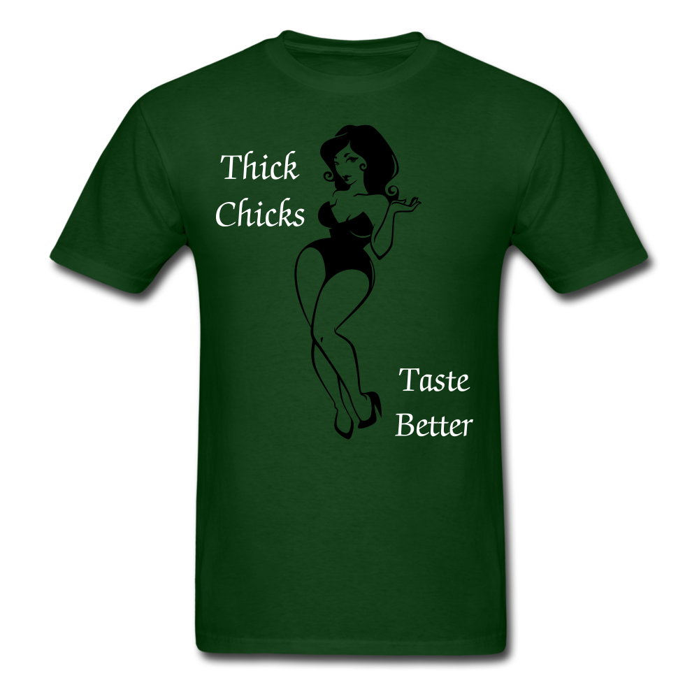 Thick Chicks Tee - forest green
