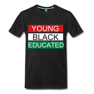 YOUNG, BLACK, EDUCATED TEE. - black