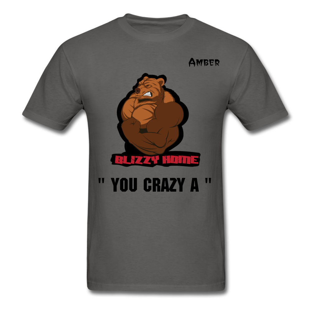 Crazy A Tee @ - charcoal