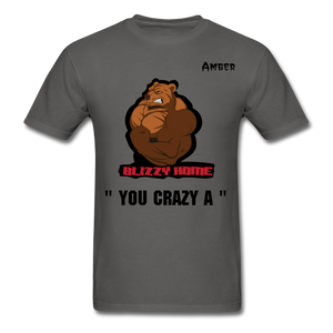 Crazy A Tee @ - charcoal