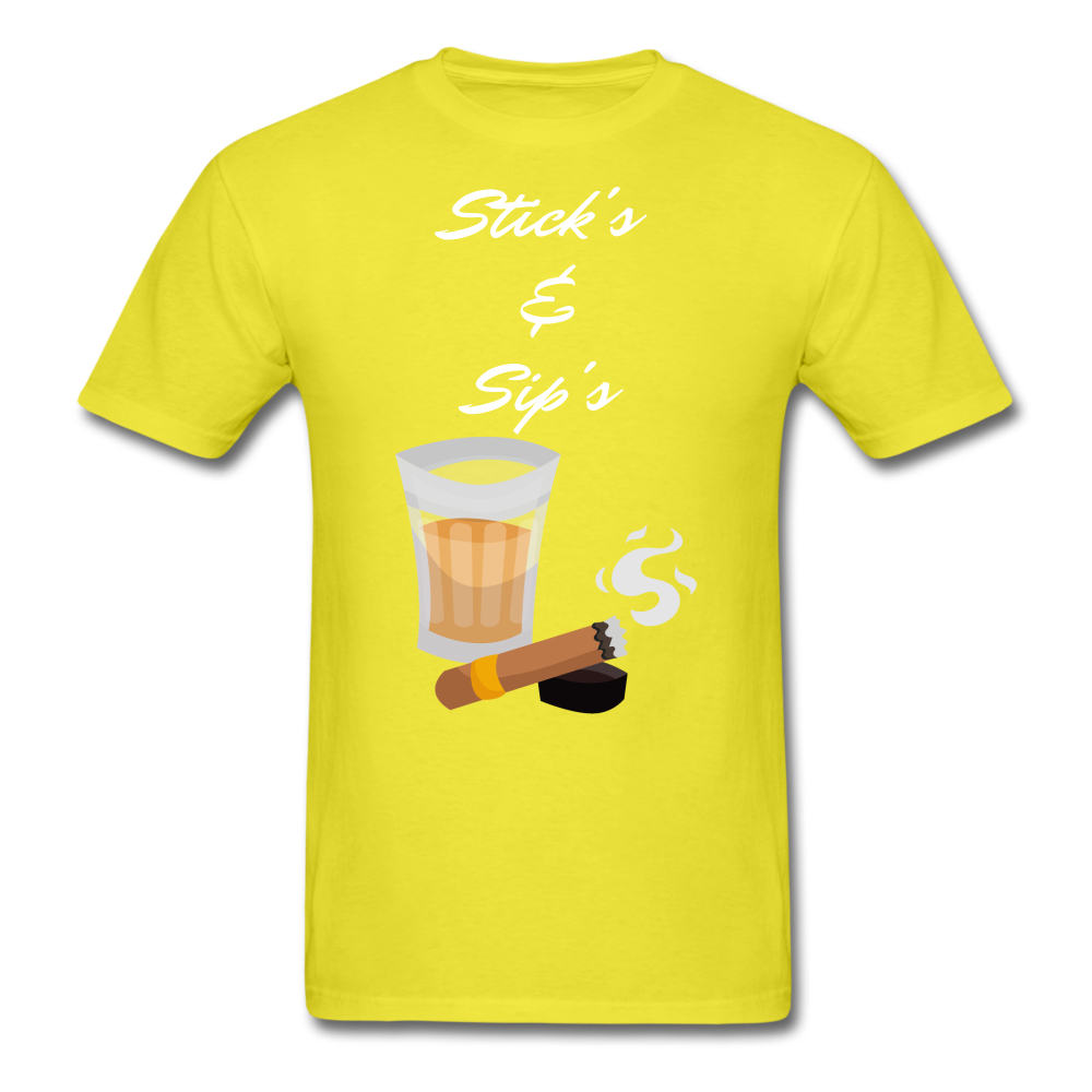 Sticks & Sip's Tee - yellow
