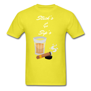 Sticks & Sip's Tee - yellow