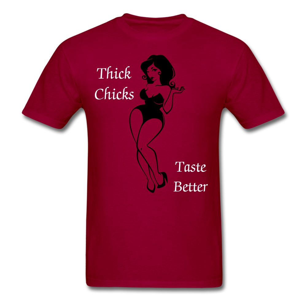 Thick Chicks Tee - dark red
