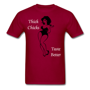Thick Chicks Tee - dark red