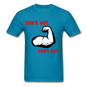 Gun's Out Tee. - turquoise