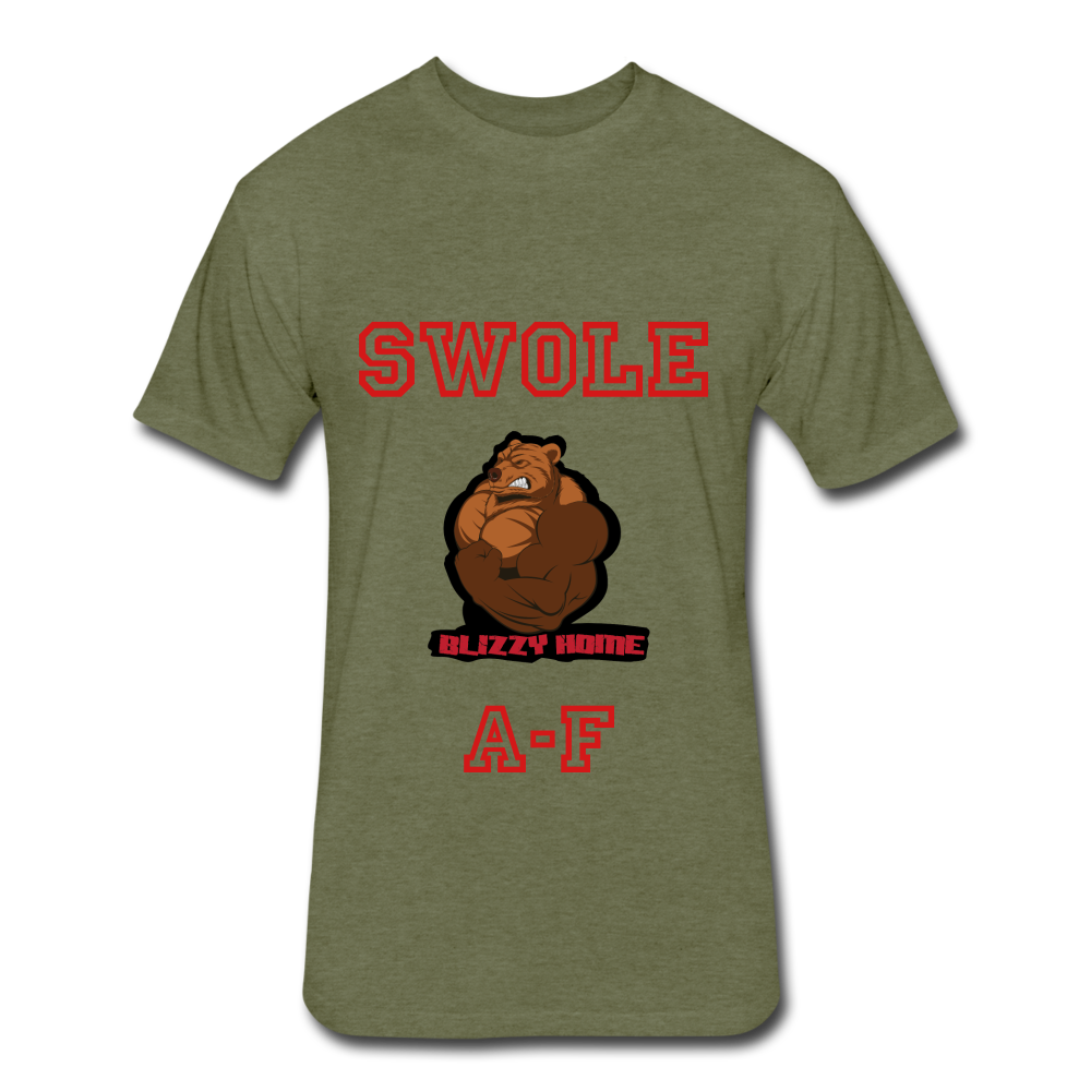 Swole AF - heather military green