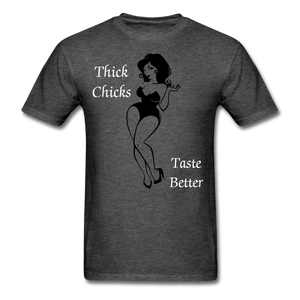 Thick Chicks Tee - heather black
