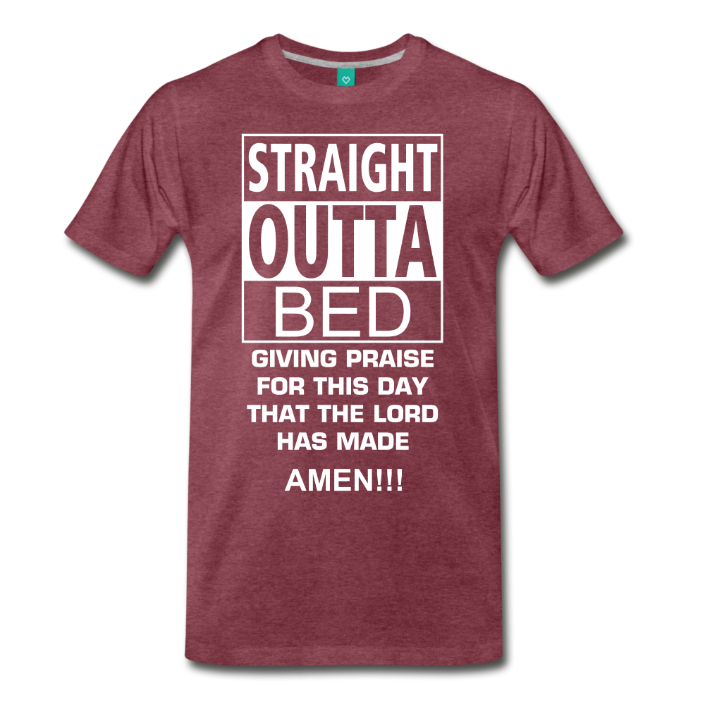STRAIGHT OUTTA BED - heather burgundy