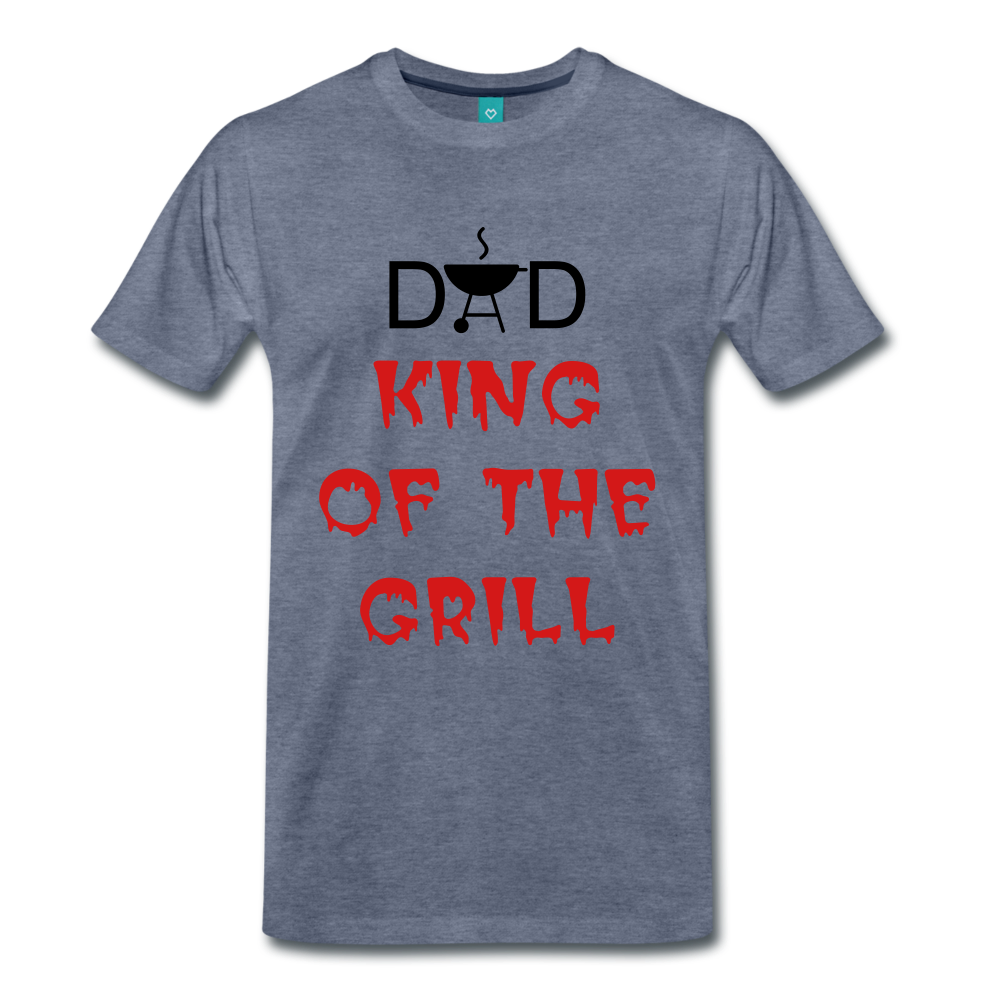DAD KING OF THE GRILL - heather blue