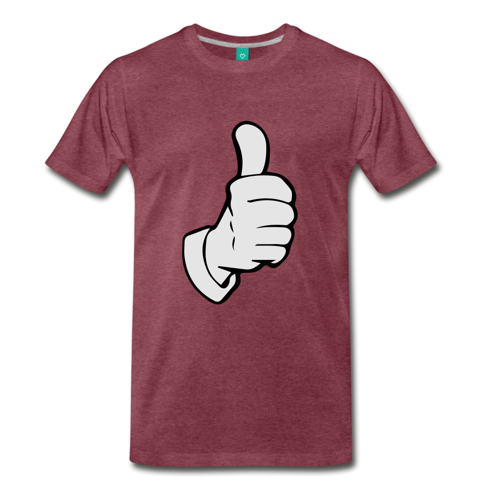 Thumbs up - heather burgundy