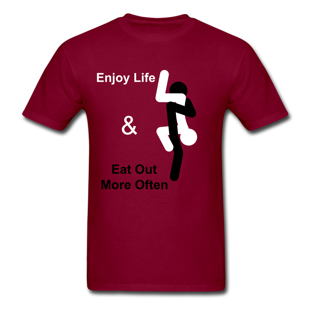 Eat Out Tee - burgundy