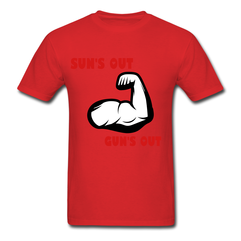 Gun's Out Tee. - red
