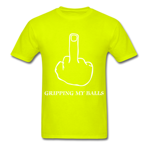 Middle Finger Tee - safety green
