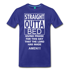 STRAIGHT OUTTA BED - royal blue