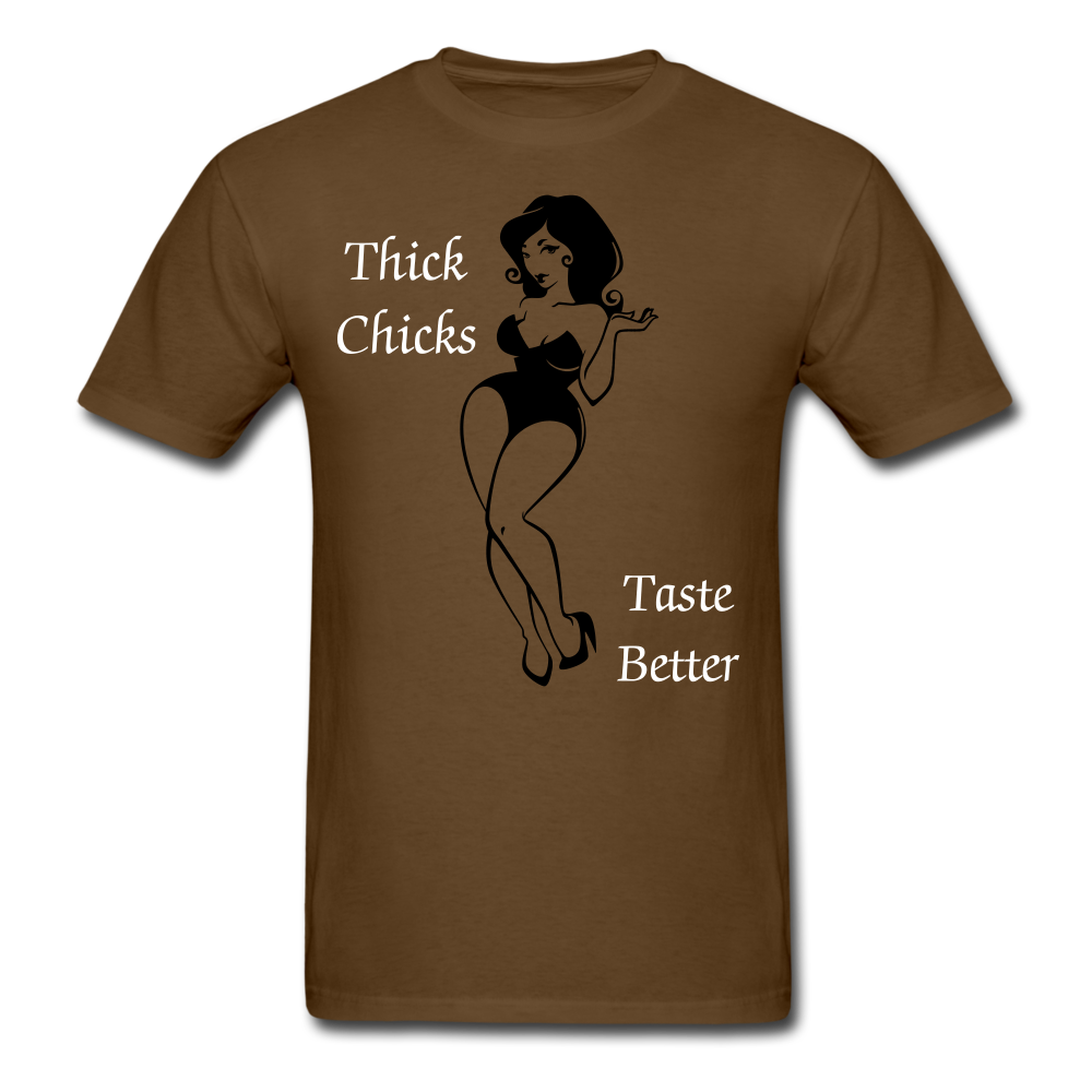 Thick Chicks Tee - brown