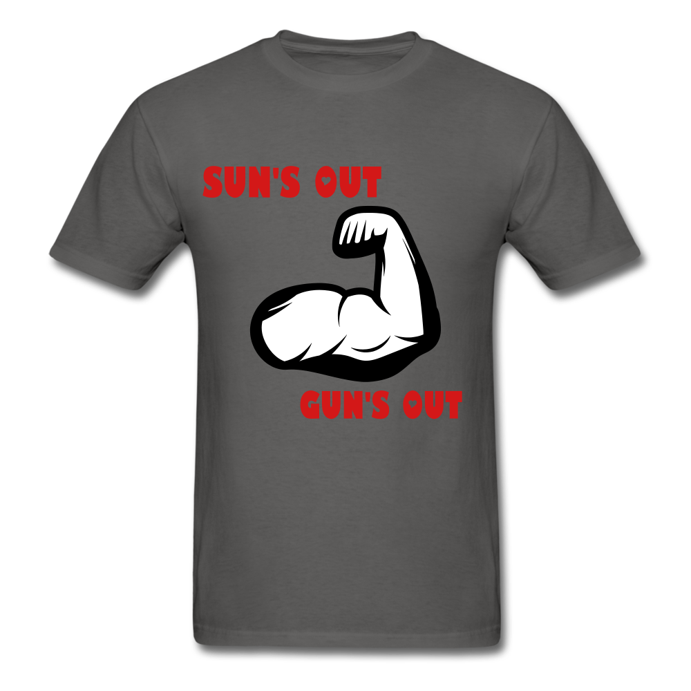 Gun's Out Tee. - charcoal