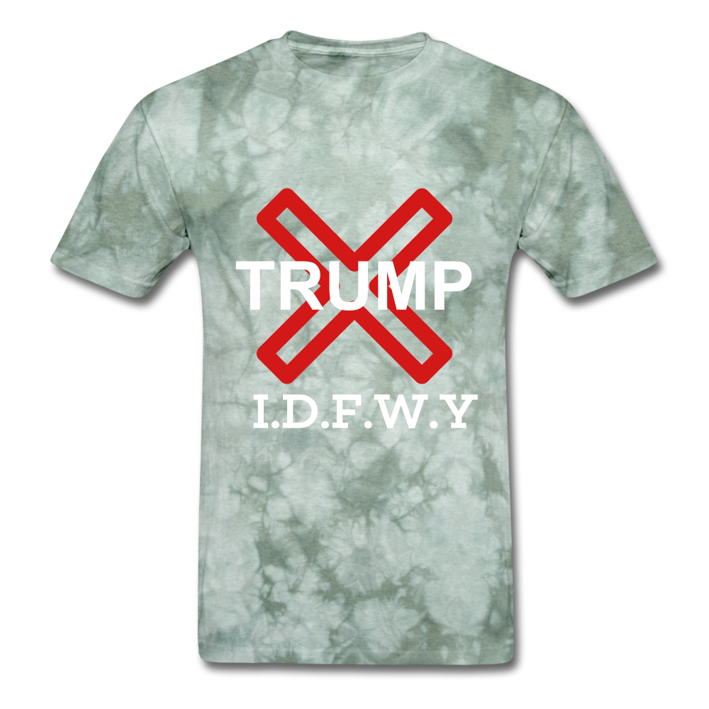 Trump Tee - military green tie dye