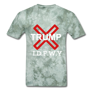 Trump Tee - military green tie dye
