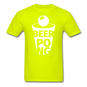 Beer Pong Tee - safety green
