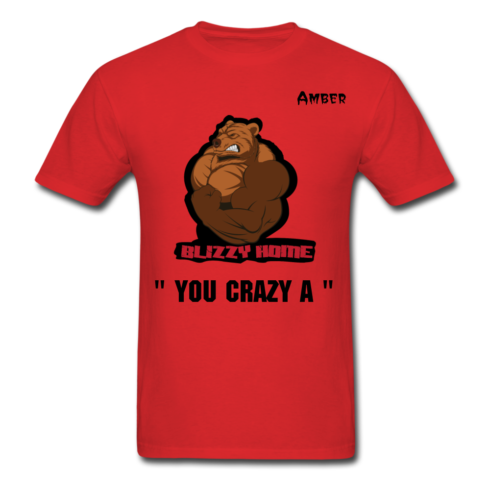 Crazy A Tee @ - red