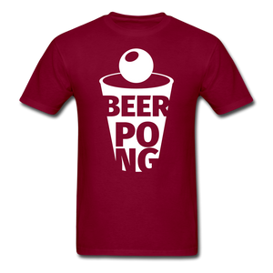 Beer Pong Tee - burgundy