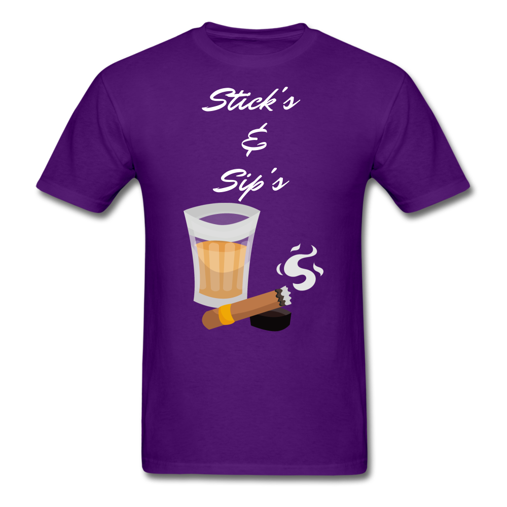 Sticks & Sip's Tee - purple