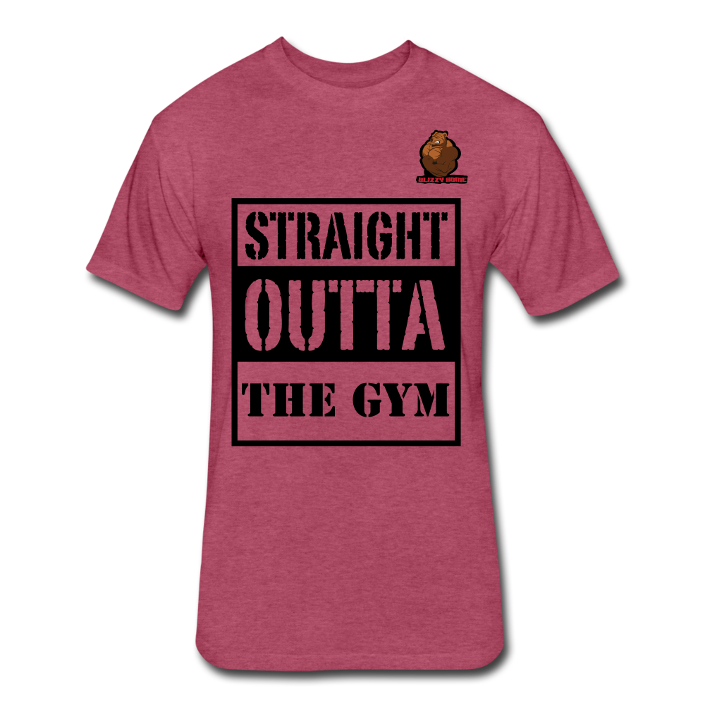 Straight Outta The Gym Tee - heather burgundy