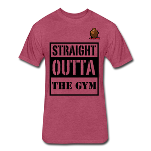 Straight Outta The Gym Tee - heather burgundy