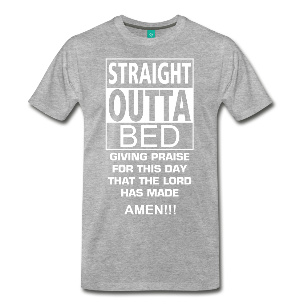 STRAIGHT OUTTA BED - heather gray