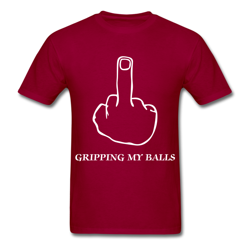 Middle Finger Tee - dark red