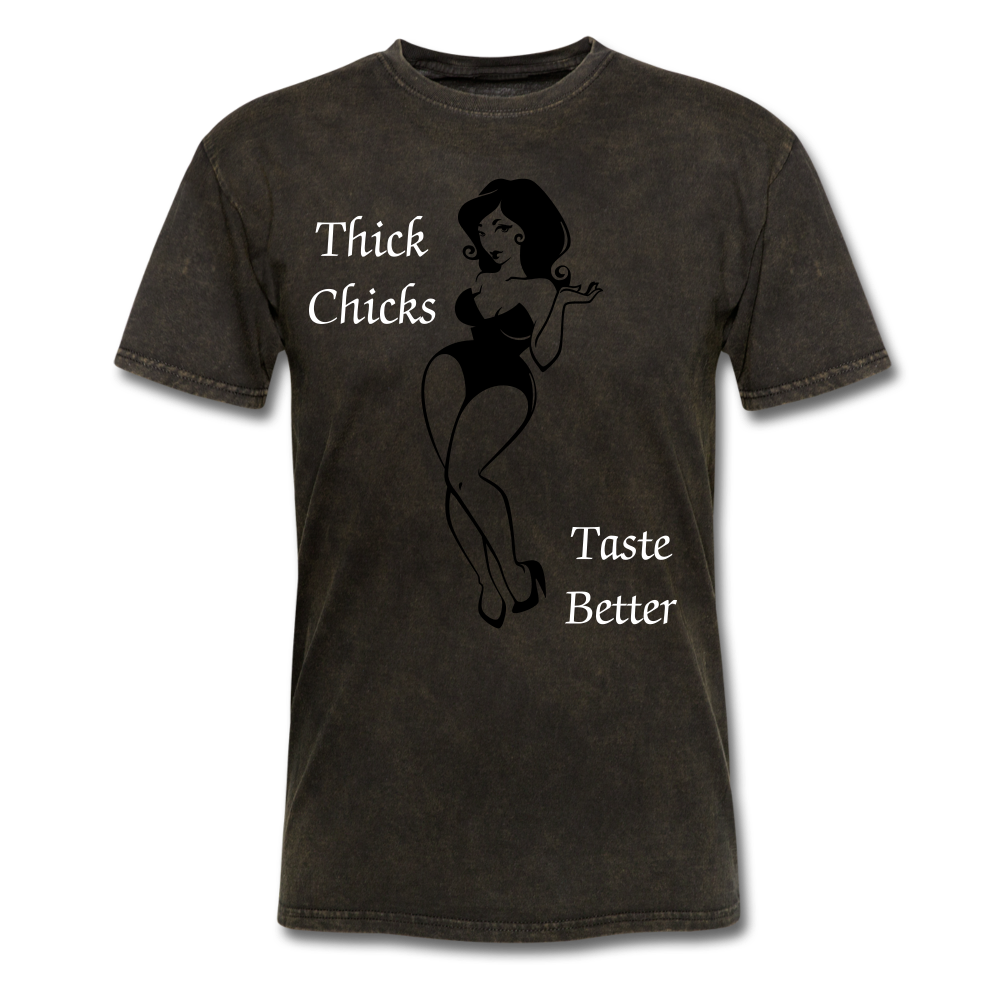 Thick Chicks Tee - mineral black
