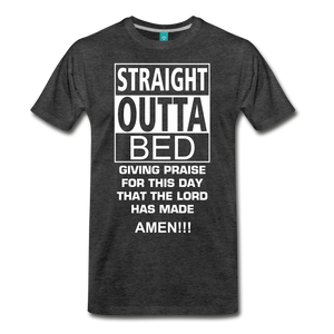 STRAIGHT OUTTA BED - charcoal gray