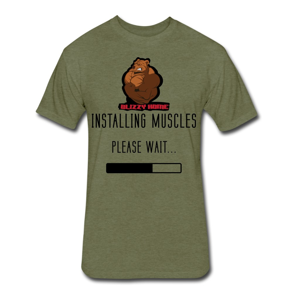 Installing Muscles Tee - heather military green