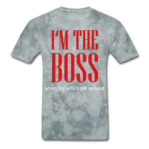 Boss Tee - grey tie dye