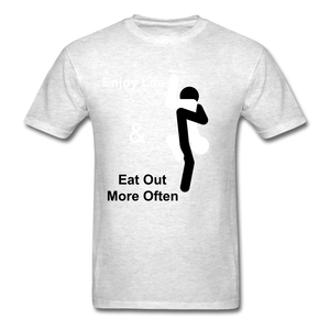 Eat Out Tee - light heather grey
