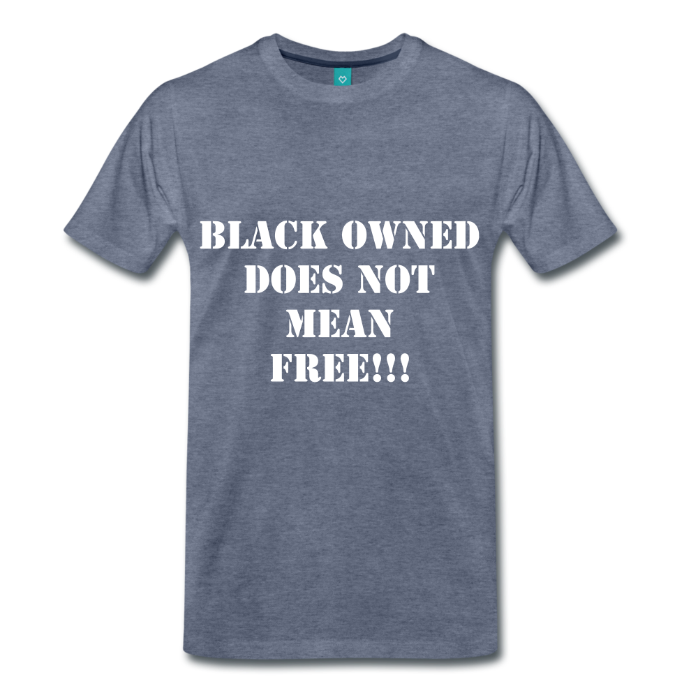 Black Owned - heather blue
